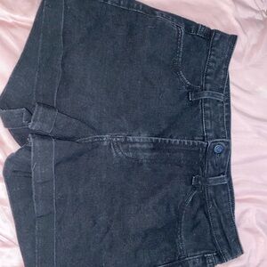 Women's Black Denim Shorts